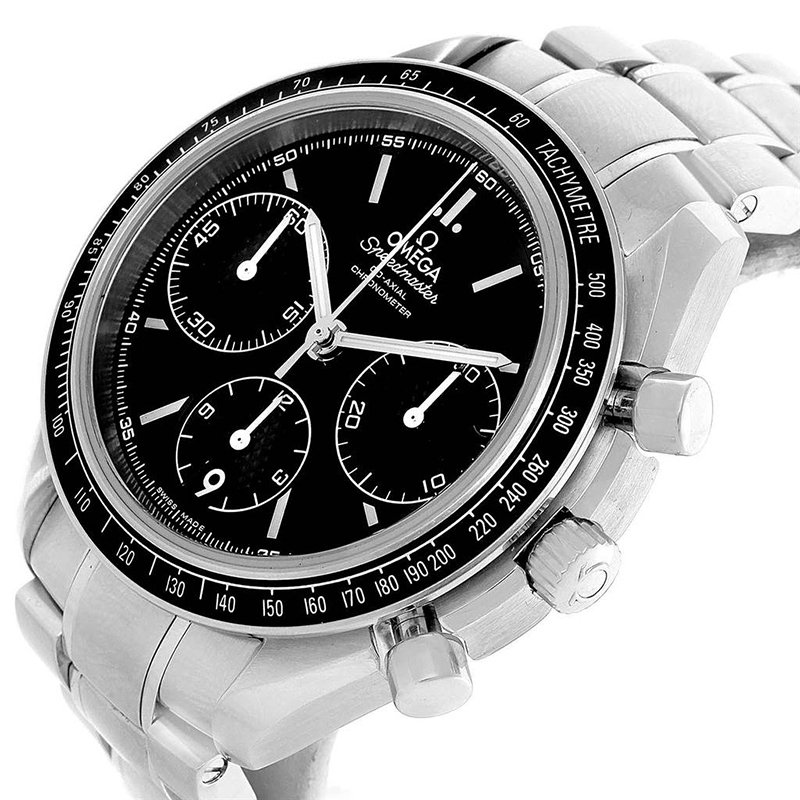 

Omega Black Stainless Steel Speedmaster Racing
