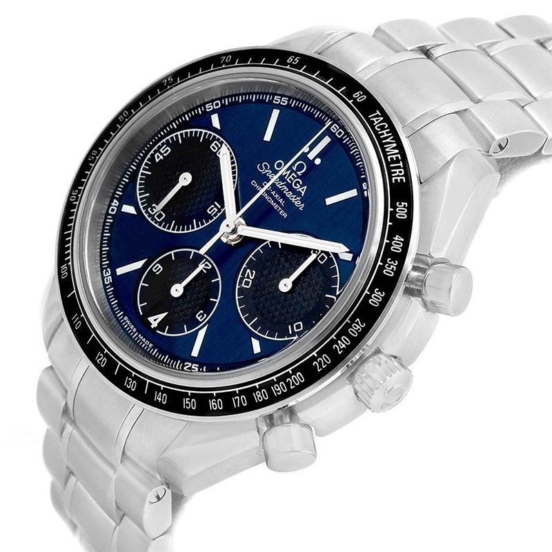 

Omega Blue Stainless Steel Speedmaster Racing