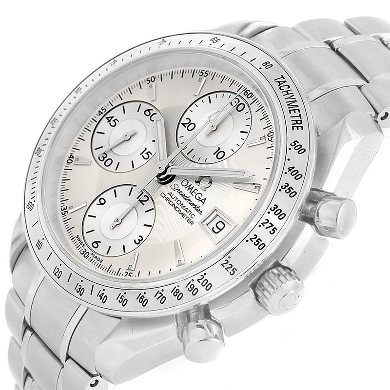 

Omega Silver Stainless Steel Speedmaster Chronograph