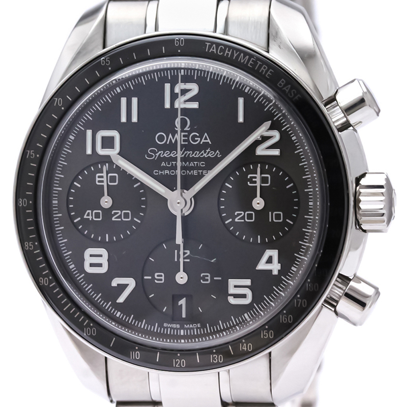 

Omega Black Stainless Steel Speedmaster Chronograph