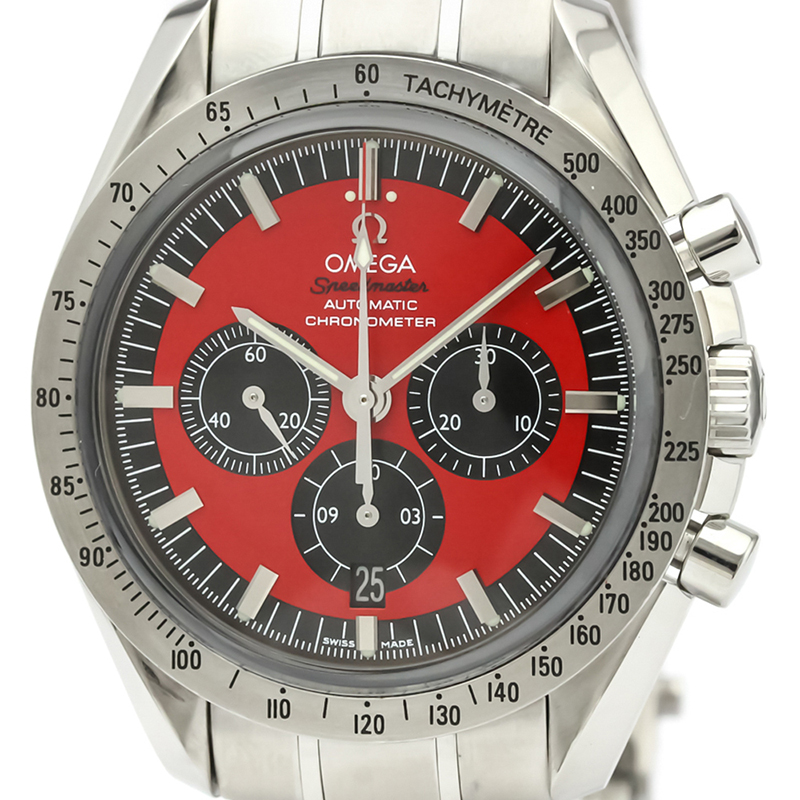 

Omega Red Stainless Steel Speedmaster Legend