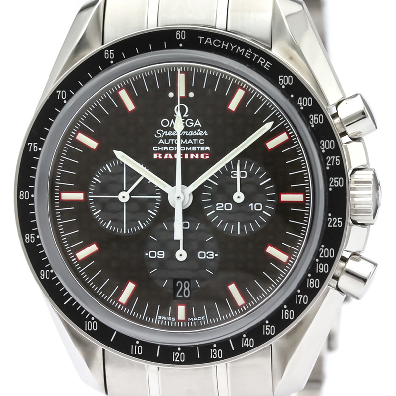 

Omega Black Stainless Steel Speedmaster Racing Chronometer Chronograph