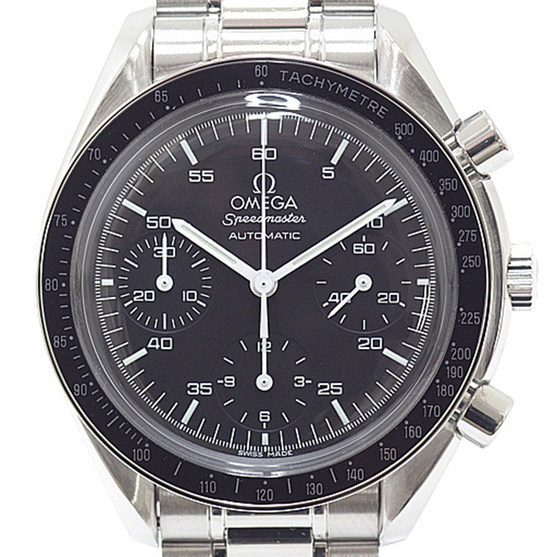

Omega Black Stainless Steel Speedmaster