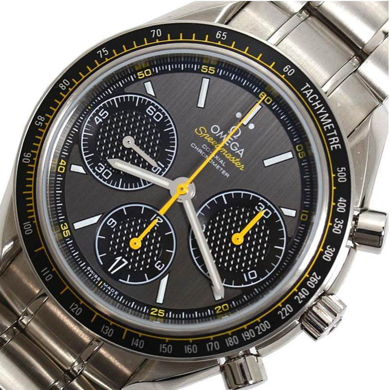 Omega Grey Stainless Steel Speedmaster Racing Co Axial Chronograph 32630405006001 Mens Wristwatch 40mm