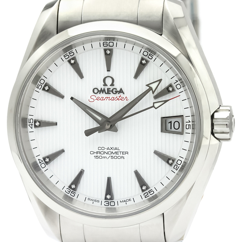 

Omega White Stainless Steel Seamaster Aqua Terra Co-Axial