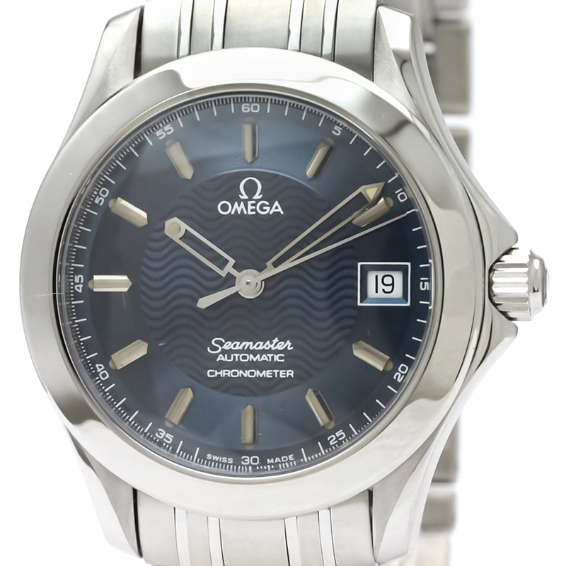 

Omega Blue Stainless Steel Seamaster Chronometer