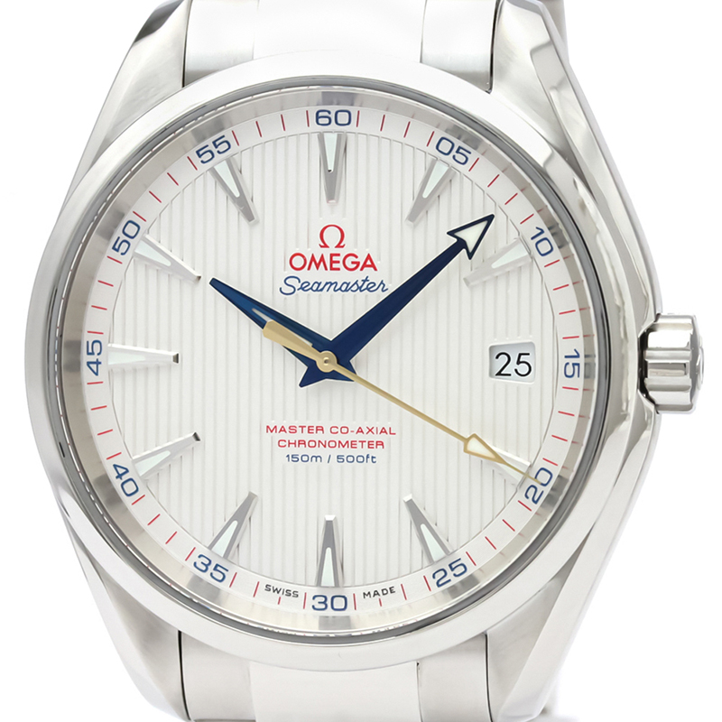 

Omega Silver Stainless Steel Seamaster Aqua Terra Master Co-Axial Golf Edition