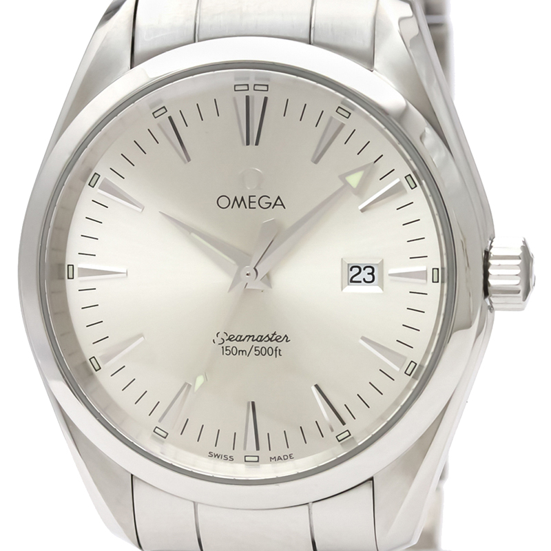 

Omega Silver Stainless Steel Seamaster Aqua Terra