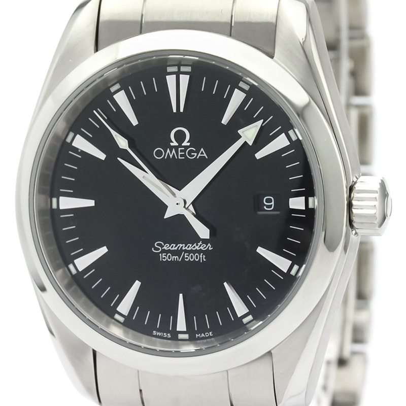 

Omega Black Stainless Steel Seamaster Aqua Terra