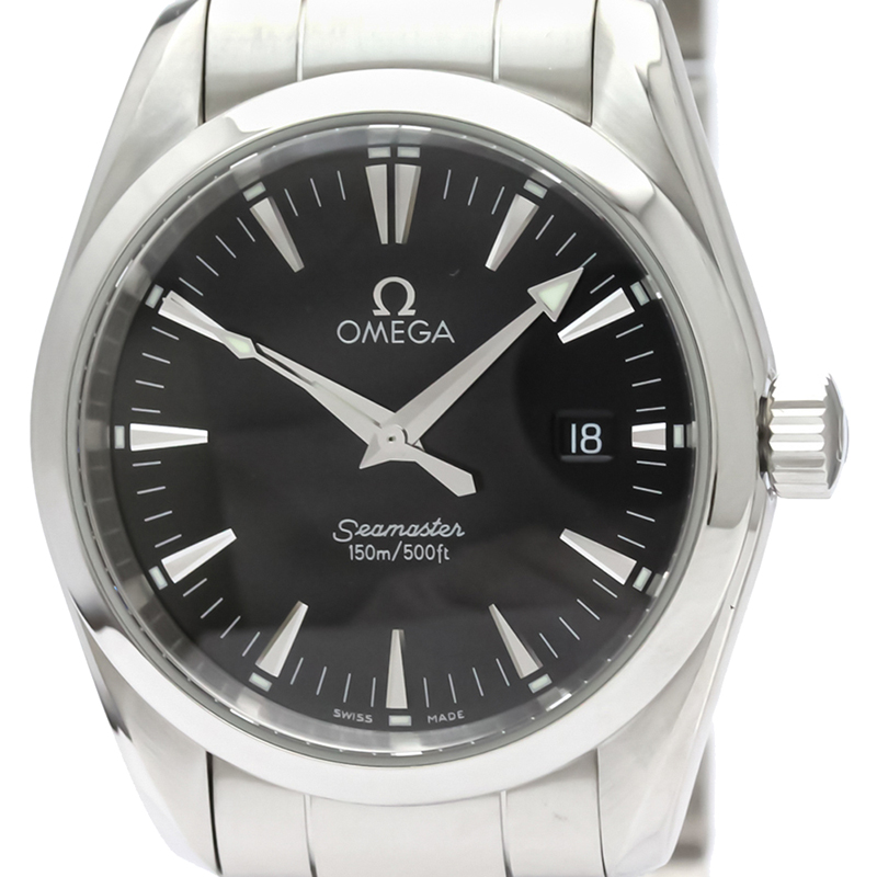 

Omega Black Stainless Steel Seamaster Aqua Terra