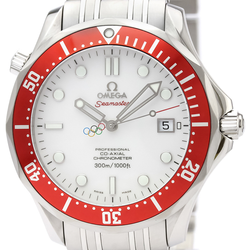 

Omega White Stainless Steel Seamaster Olympic Collection Vancouver