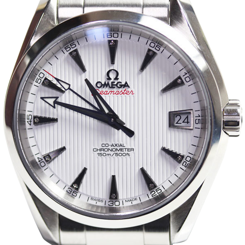 

Omega White Stainless Steel Seamaster Aqua Terra Co-Axial