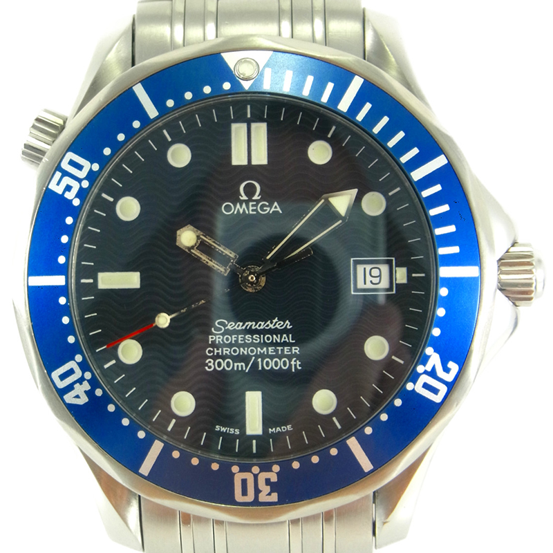 

Omega Blue Stainless Steel Seamaster Professional Chronometer