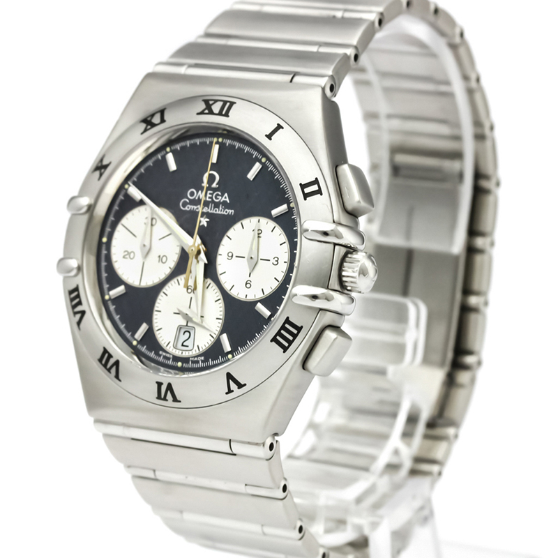 Pre Owned Omega Gray Stainless Steel Constellation Chronograph 1542.40 Men's Wristwatch 37MM