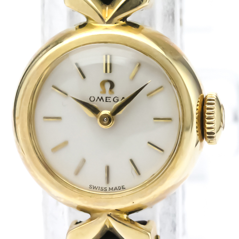 

Omega Silver Gold Plated Stainless Steel Hand-Winding Women's Wristwatch
