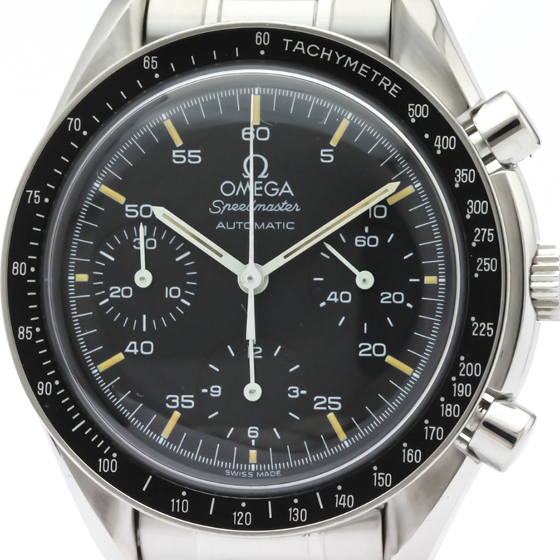 

Omega Black Stainless Steel Speedmaster Automatic