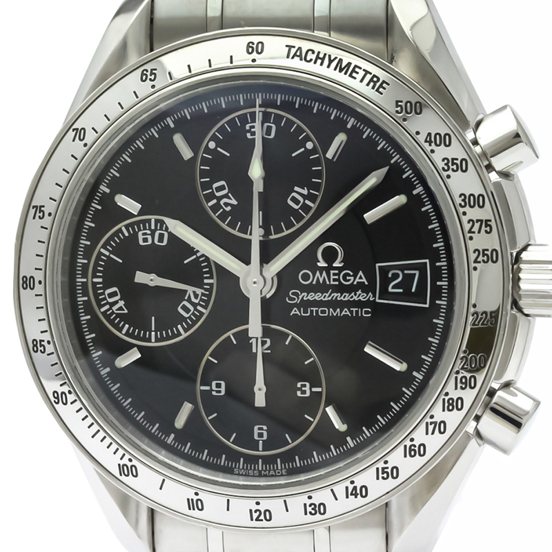 

Omega Black Stainless Steel Speedmaster Automatic