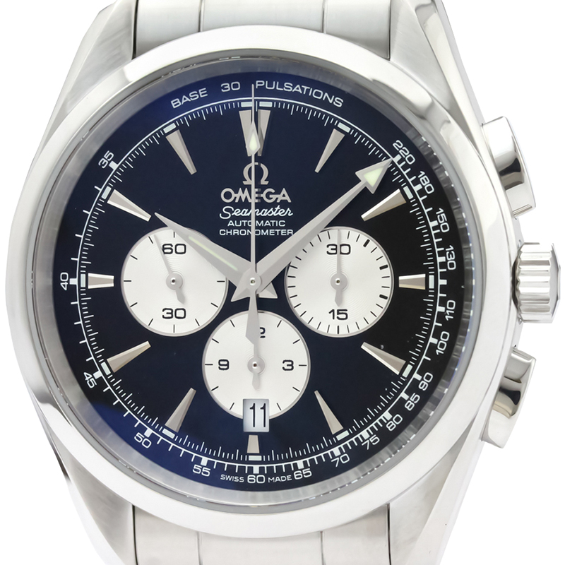 

Omega Blue Stainless Steel Seamaster Aqua Terra Chronograph