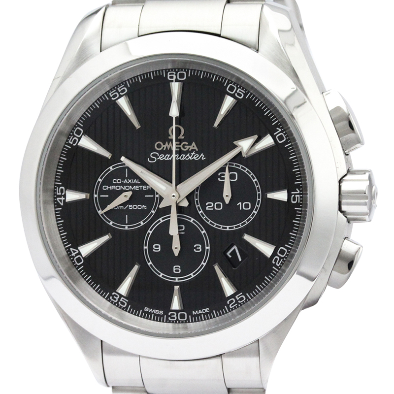 

Omega Black Stainless Steel Seamaster Aqua Terra Co-Axial