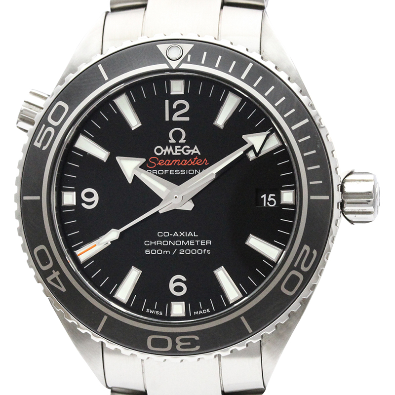 

Omega Black Stainless Steel Seamaster Planet Ocean