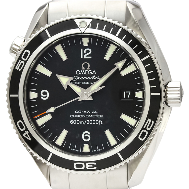 

Omega Black Stainless Steel Seamaster Planet Ocean James Bond