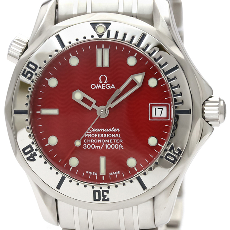 

Omega Red Stainless Steel Seamaster Professional