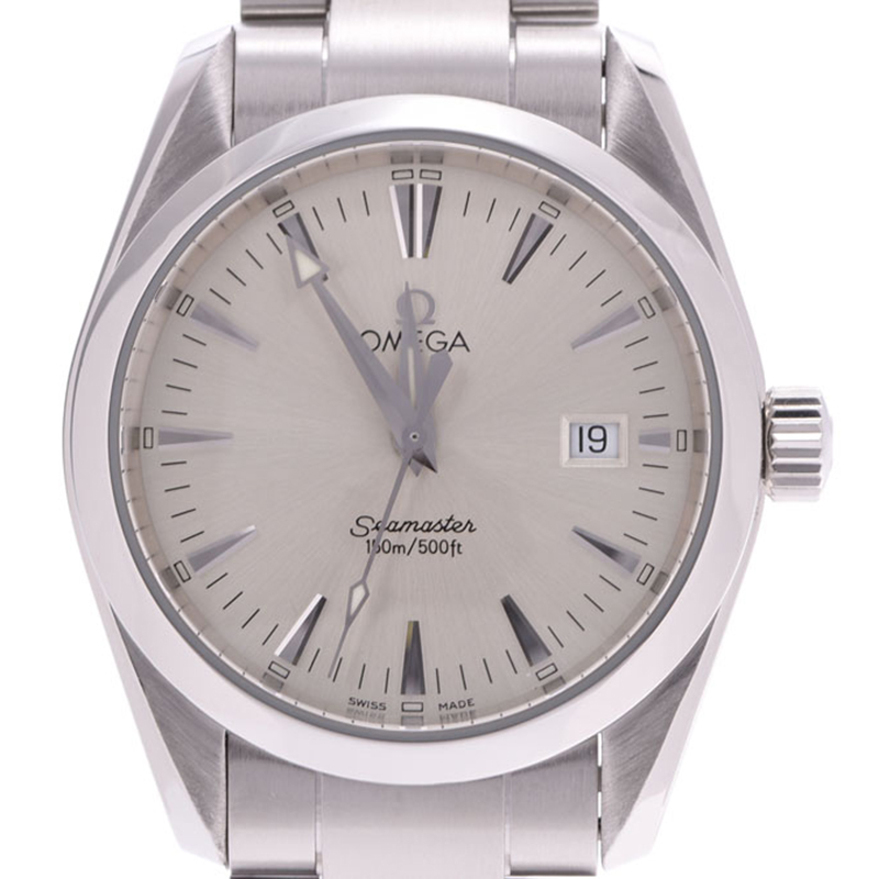 

Omega Silver Stainless Steel Seamaster Aqua Terra