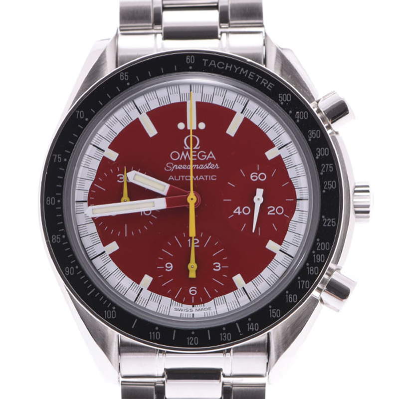 

Omega Red Stainless Steel Speedmaster Schumacher