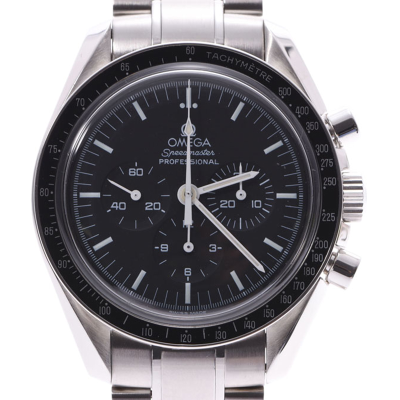 

Omega Black Stainless Steel Speedmaster Professional