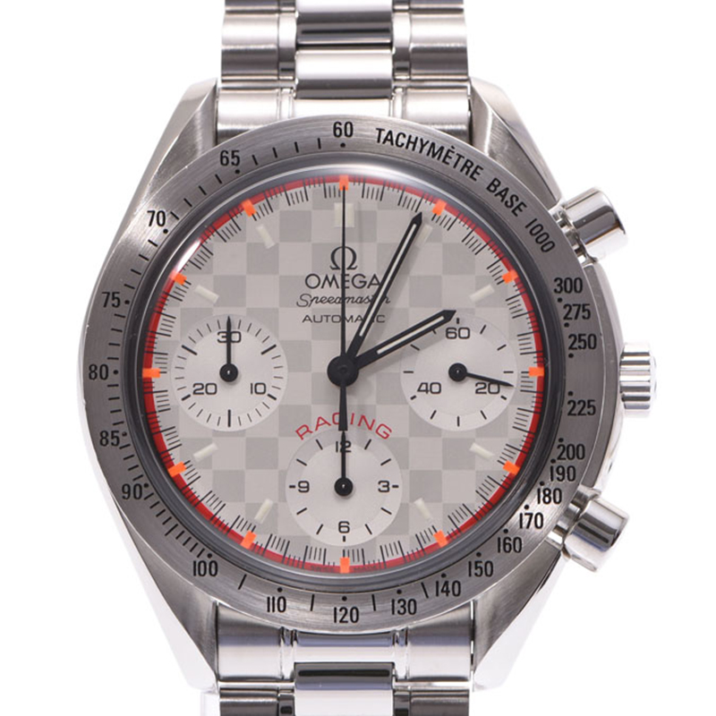 

Omega Gray/White Stainless Steel Speedmaster Racing Schumacher, Grey