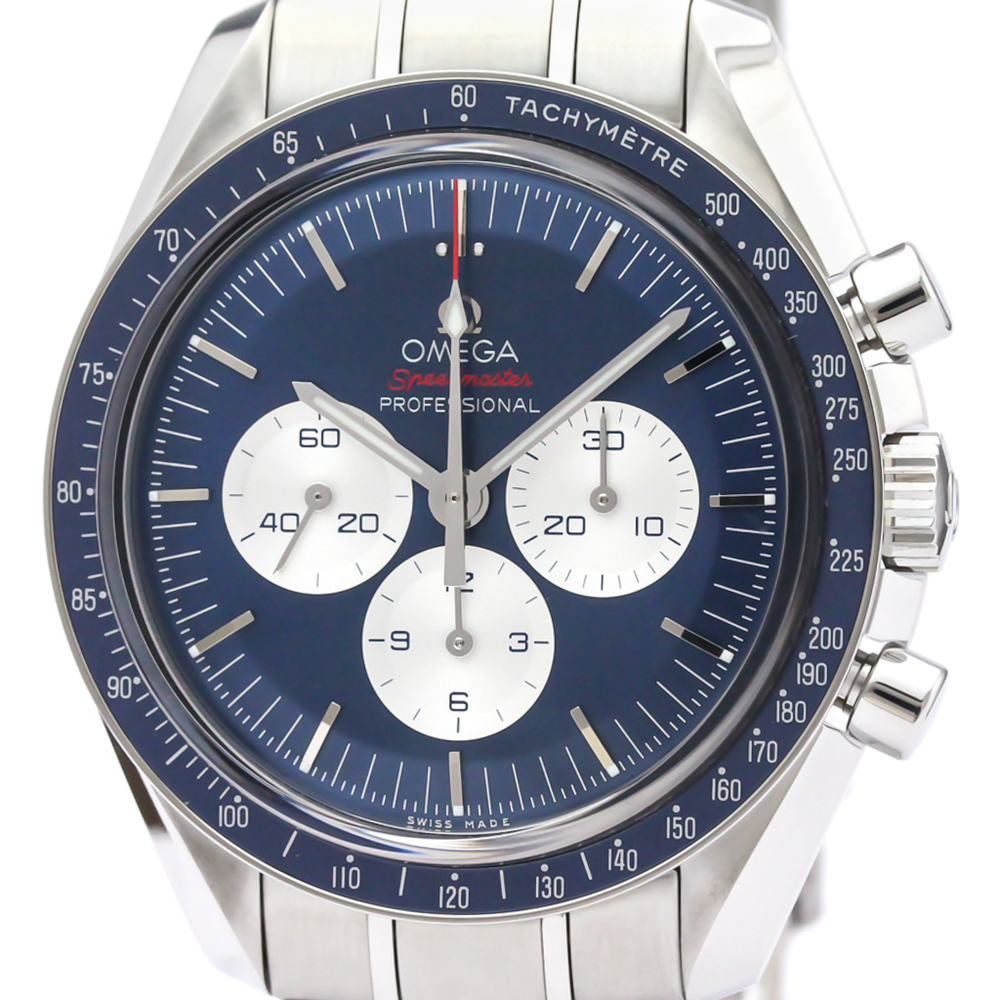 

Omega Blue/White Stainless Steel Speedmaster Olympic Tokya