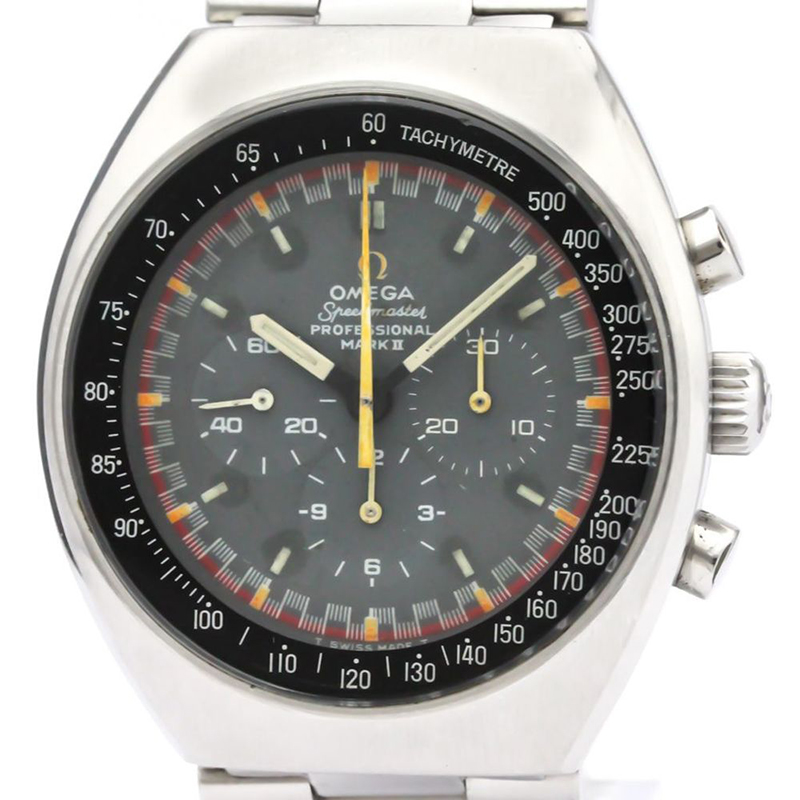 

Omega Gray Stainless Steel Speedmaster Professional Mark II Racing, Grey