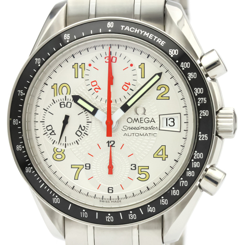 

Omega White Stainless Steel Speedmaster Mark, Silver