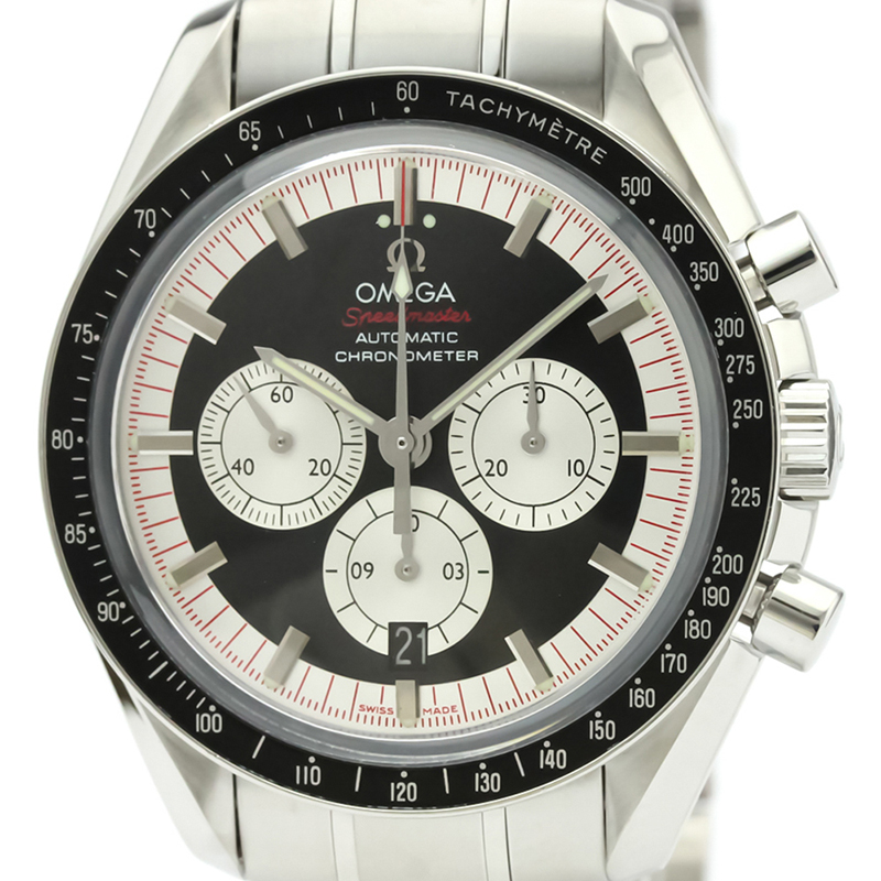 

Omega Black/White Stainless Steel Speedmaster Schumacher