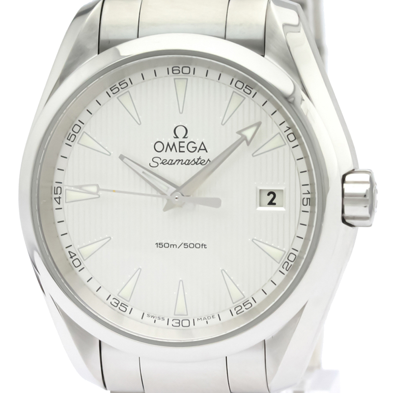 

Omega White Stainless Steel Seamaster Aqua Terra, Silver