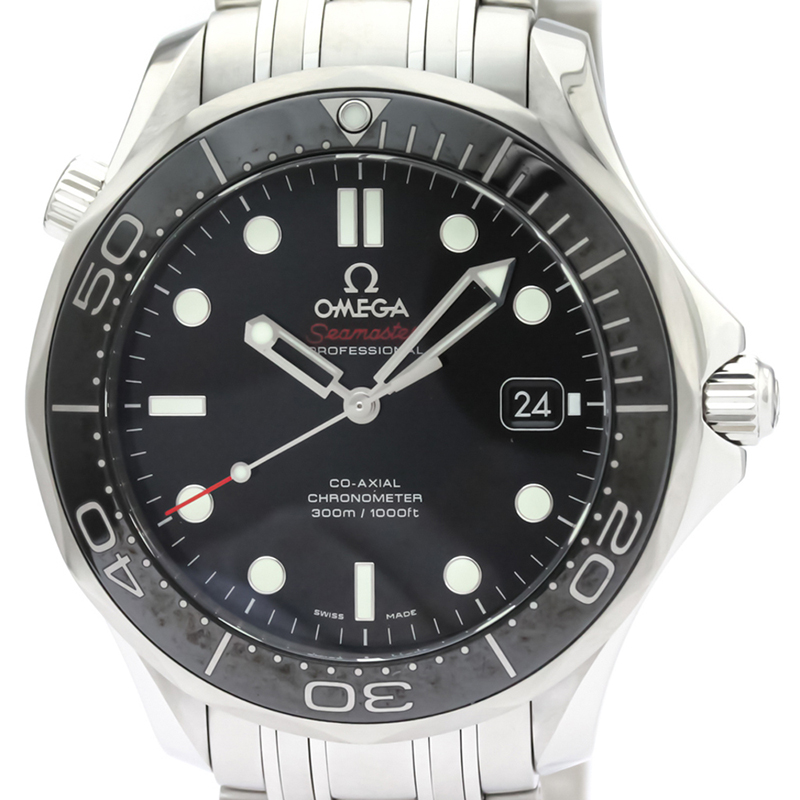 

Omega Black Stainless Steel Seamaster Diver