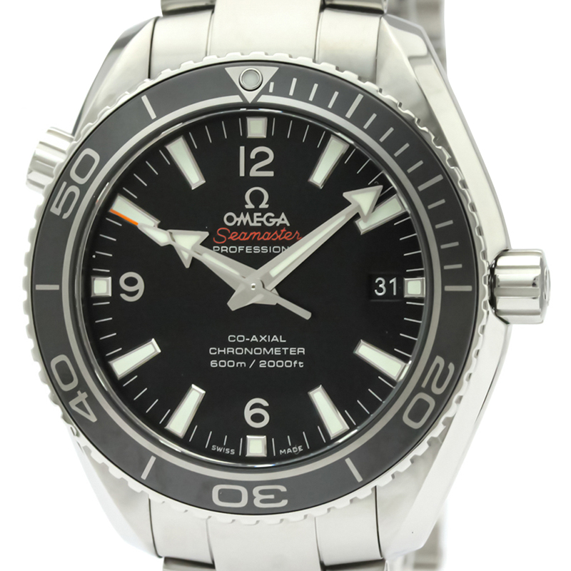 

Omega Black Stainless Steel Seamaster Planet Ocean