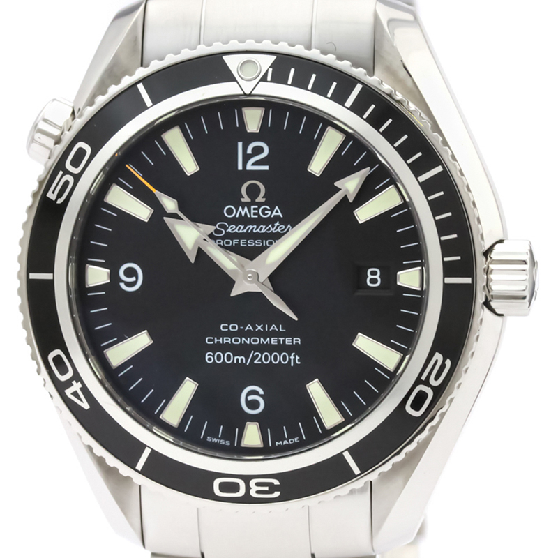 

Omega Black Stainless Steel Seamaster Planet Ocean