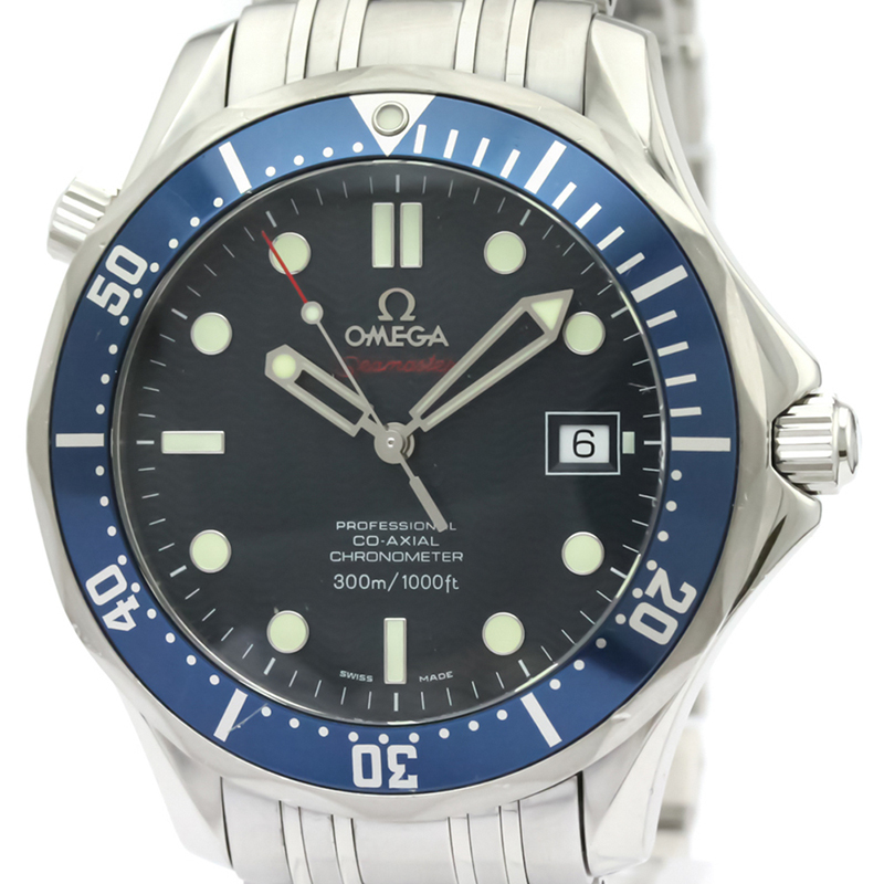 

Omega Black Stainless Steel Seamaster Professional, Blue