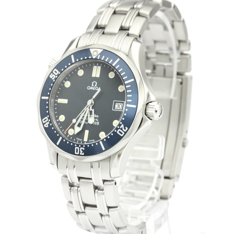 Pre Owned Omega Black Stainless Steel Seamaster Professional 300M 2561.80 Men's Wriswatch 36 MM