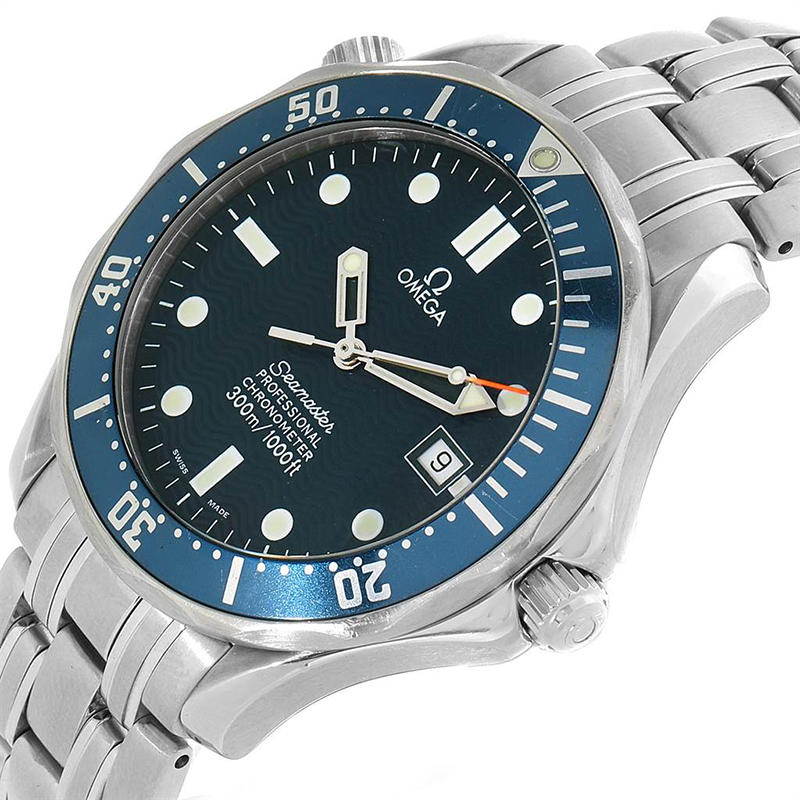 

Omega Blue Stainless Steel Seamaster