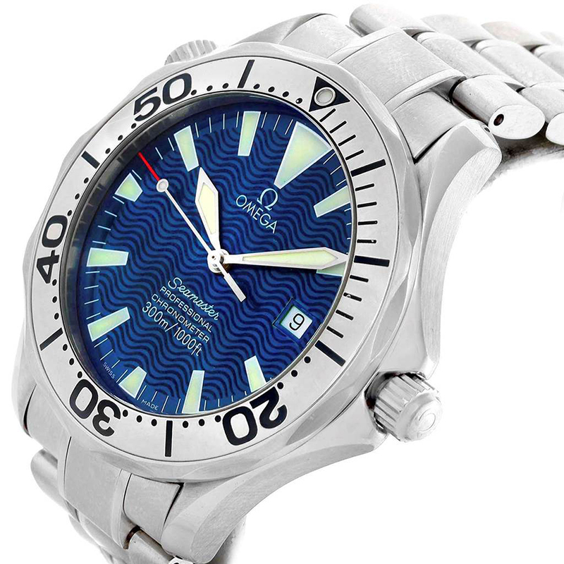 

Omega Blue Stainless Steel Seamaster