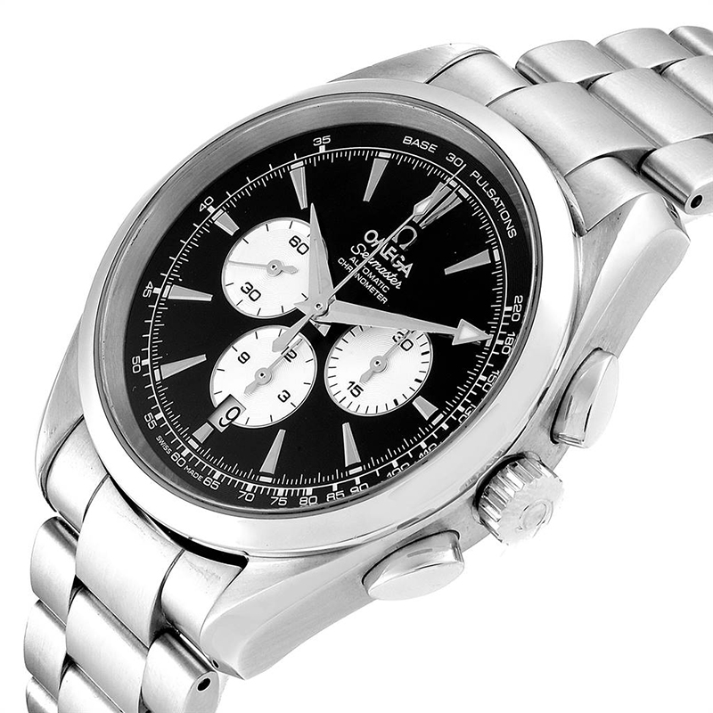 

Omega Black/White Stainless Steel Seamaster Aqua Terra Chronograph