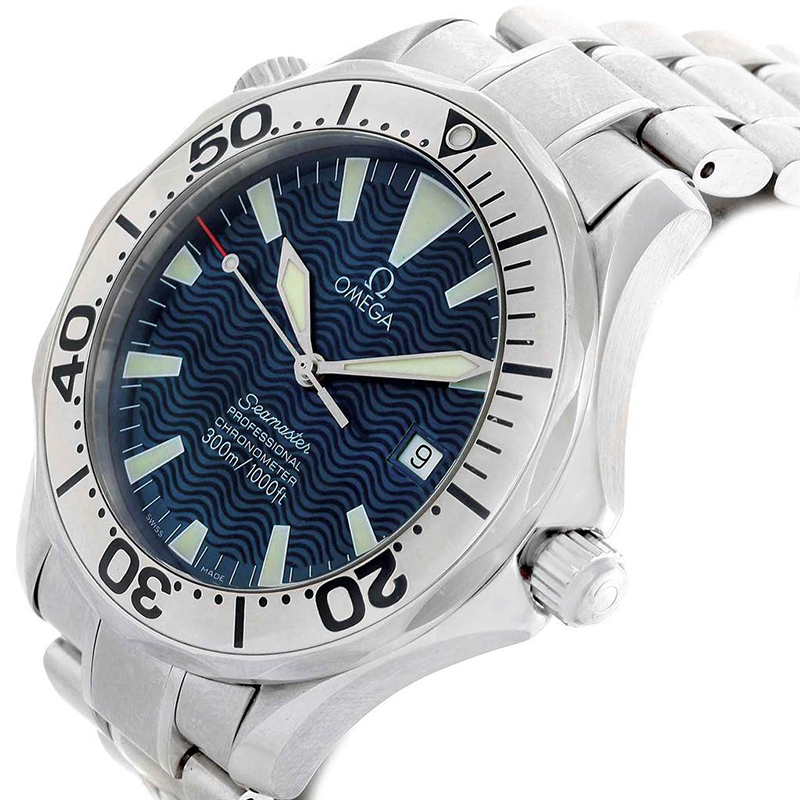 

Omega Blue Stainless Steel Seamaster
