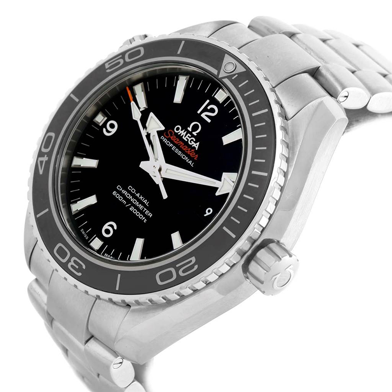 

Omega Black Stainless Steel Seamaster Planet Ocean