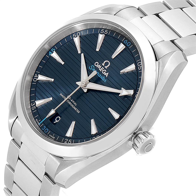 

Omega Blue Stainless Steel Seamaster Aqua Terra