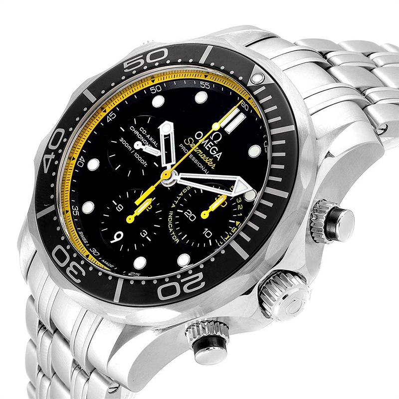 

Omega Black Stainless Steel Seamaster Regatta