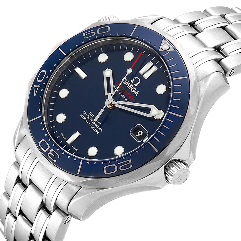 

Omega Blue Stainless Steel Seamaster Co-Axial