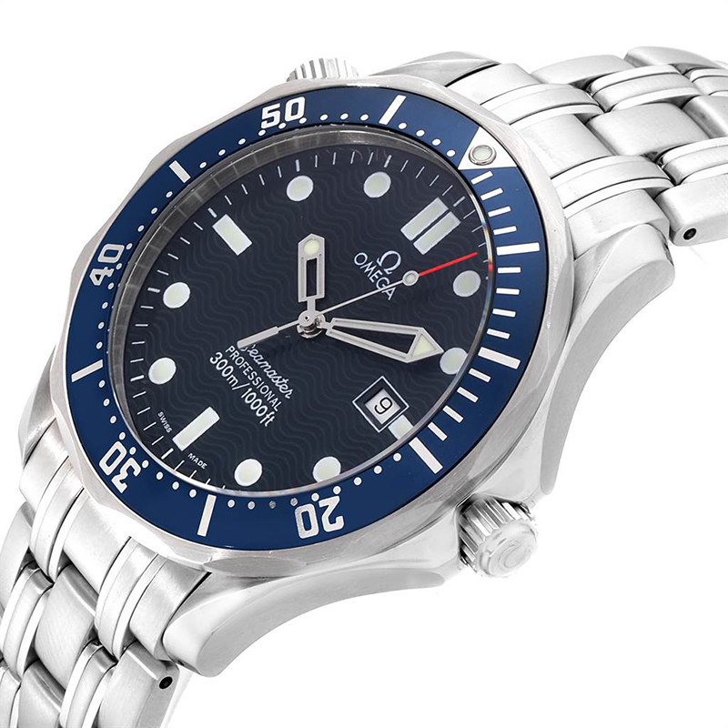 

Omega Blue Stainless Steel Seamaster