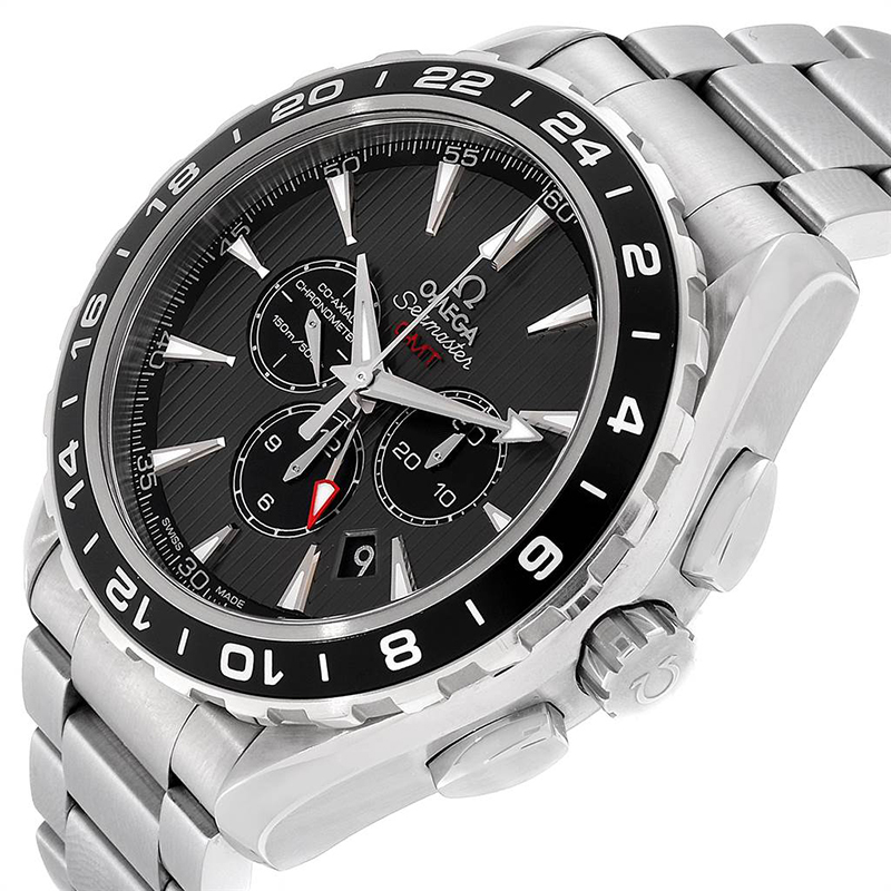 

Omega Gray Stainless Steel Seamaster Aqua Terra GMT, Grey